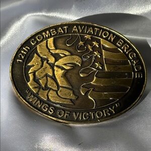 Military Comm. Belt Buckle, 12th Combat Aviation Brigade, Katterbach Germany